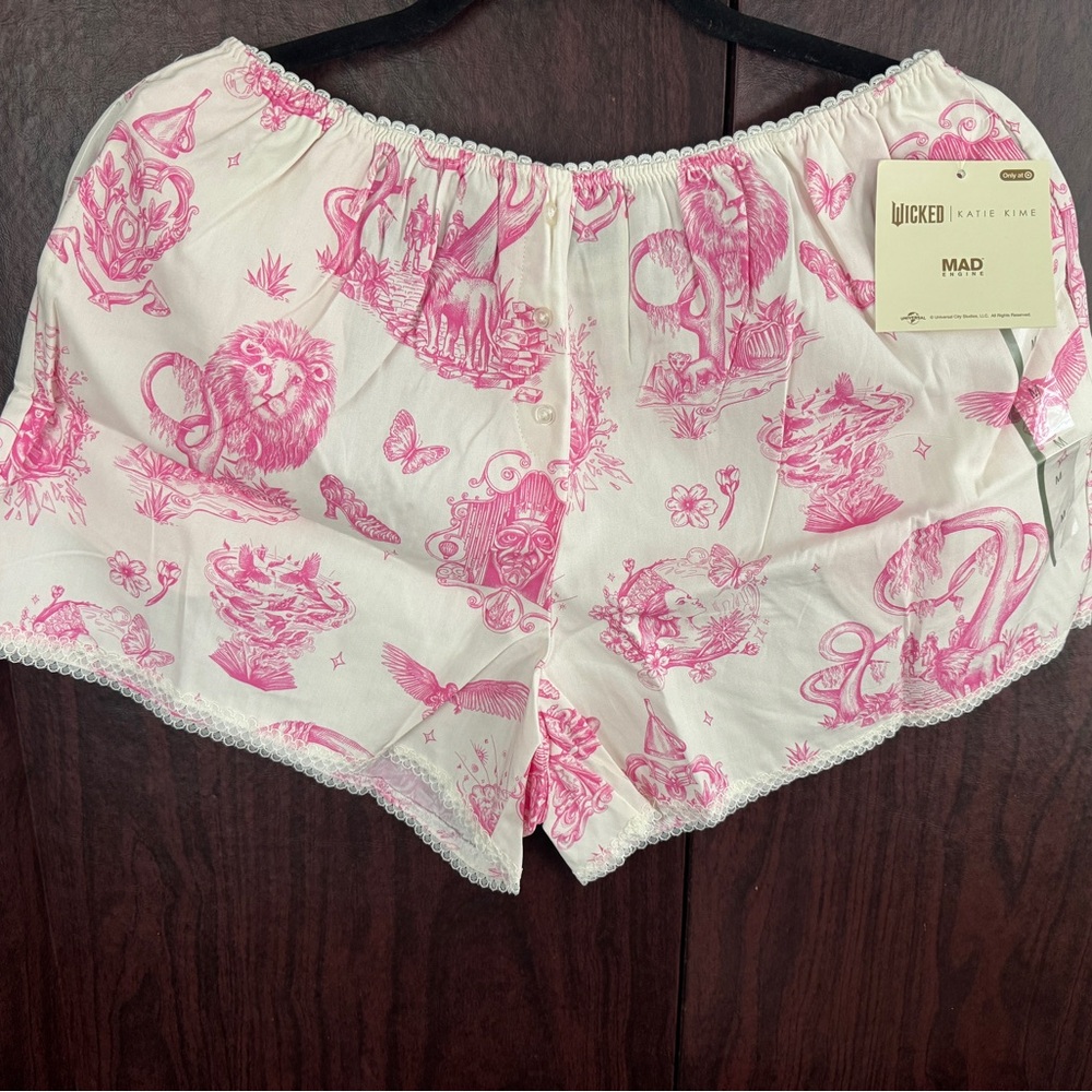 In Hand | Wicked x Katie Kime Women’s Toile Graphic Boxers - Cream | NWT - Picture 4 of 4